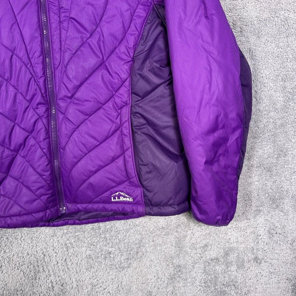 L.L. Bean PrimaLoft Jacket‎ Womens L Parka Quilted Puffer Stowaway Ripstop 0HKQ3
